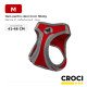 Ham pentru câini Croci Hiking, mărime M (41–46 cm), reflectorizant, roșu – confort și control pentru talie medie